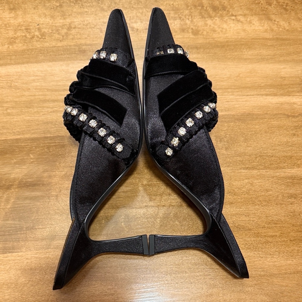 Sam Edelman Rhinestone Embellished Mules - Picture 7 of 15